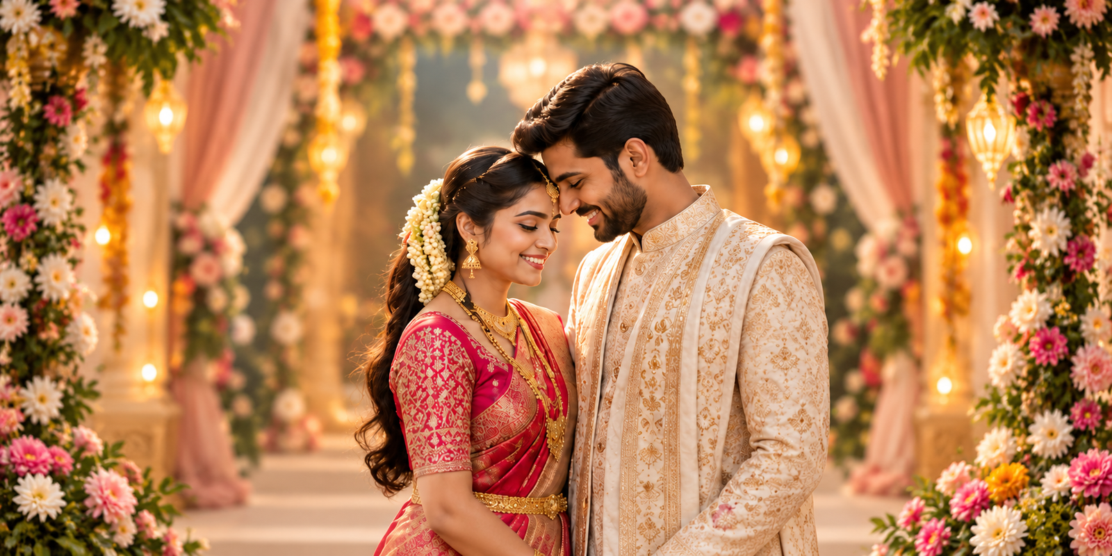 Indian wedding couple